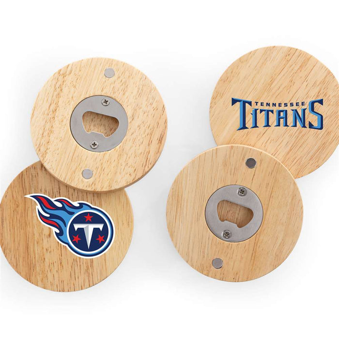 Tennessee Titans Coasters with Bottle Openers Set of 4