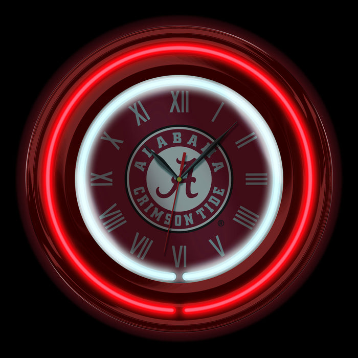 15" Alabama Crimson Tide Neon Clock