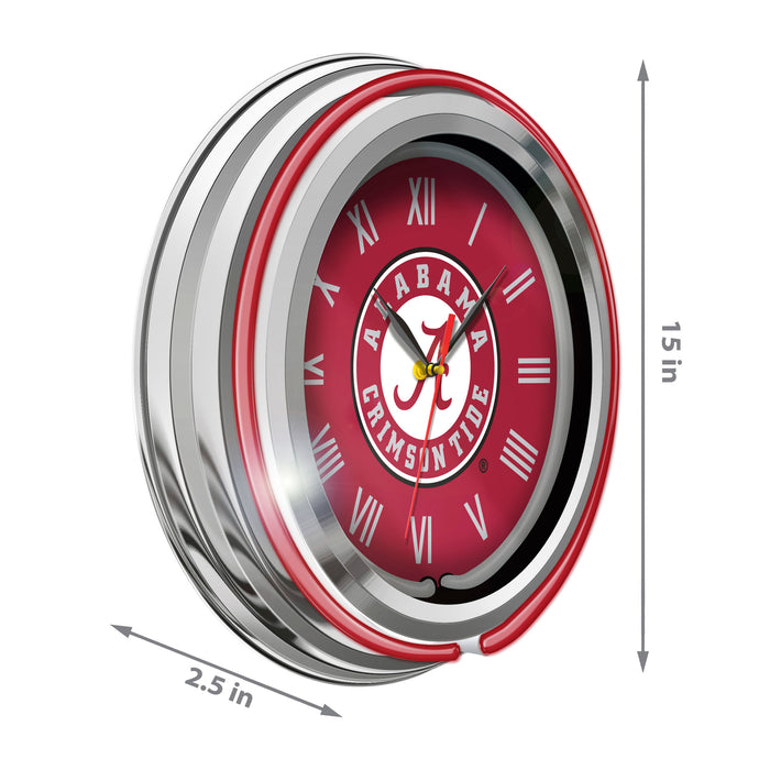 15" Alabama Crimson Tide Neon Clock