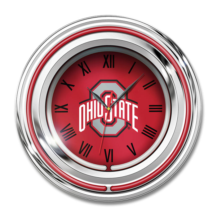 15" Ohio State Buckeyes Neon Clock
