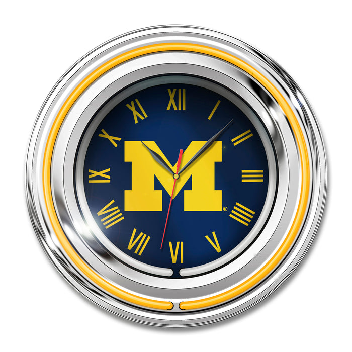 15" Michigan Wolverines Neon Clock