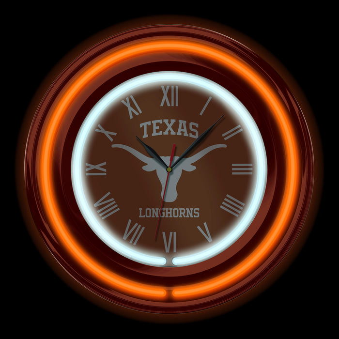 15" Texas Longhorns Neon Clock