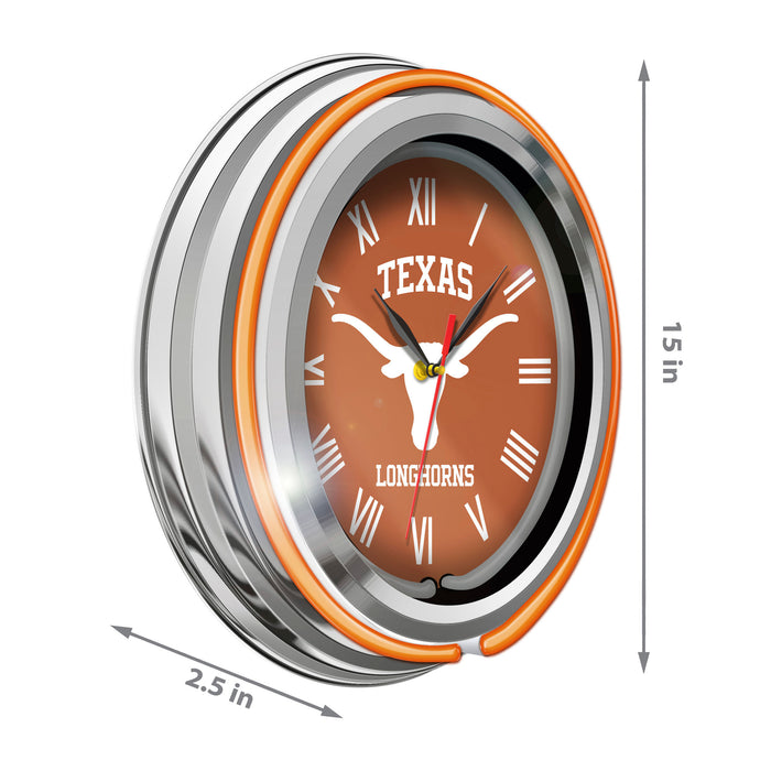15" Texas Longhorns Neon Clock