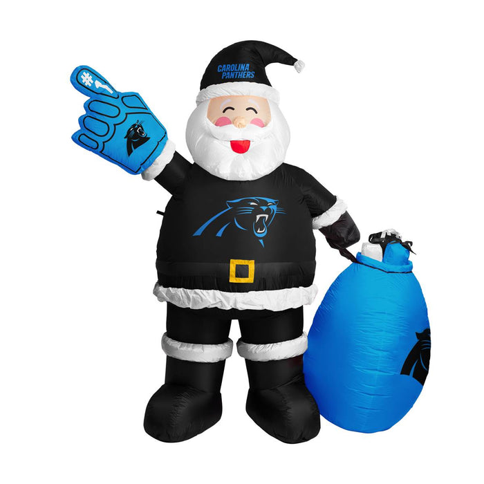 Carolina Panthers Inflatable Santa 7 Ft Tall