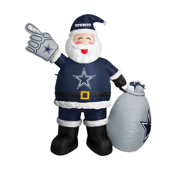 Dallas Cowboys Inflatable Santa 7 Ft Tall