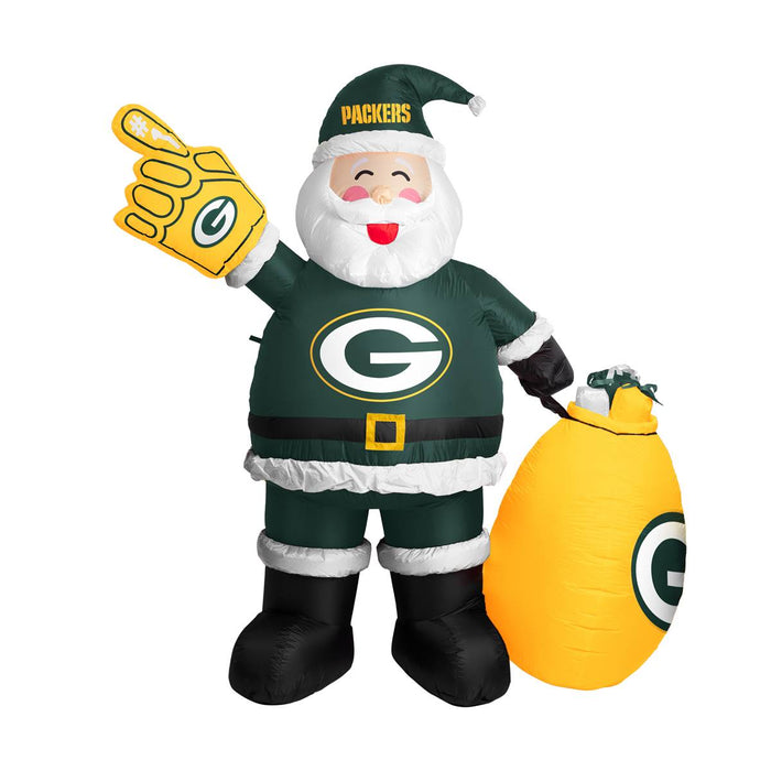 Green Bay Packers Inflatable Santa 7 Ft Tall