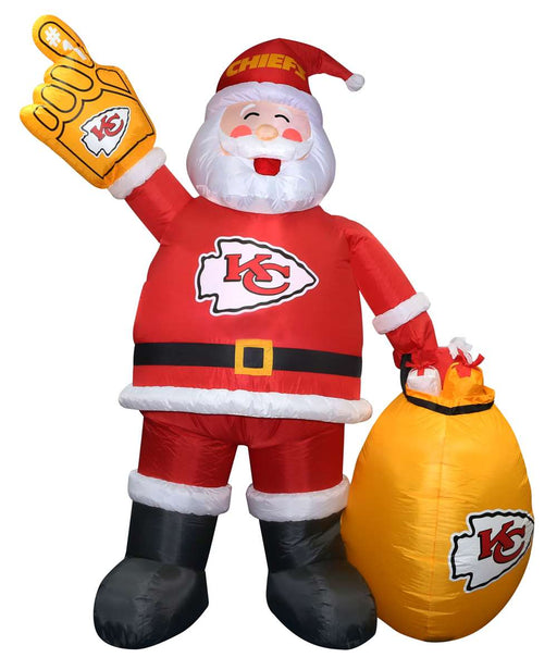 Kansas City Chiefs Inflatable Santa 7 Ft Tall