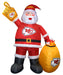 Kansas City Chiefs Inflatable Santa 7 Ft Tall
