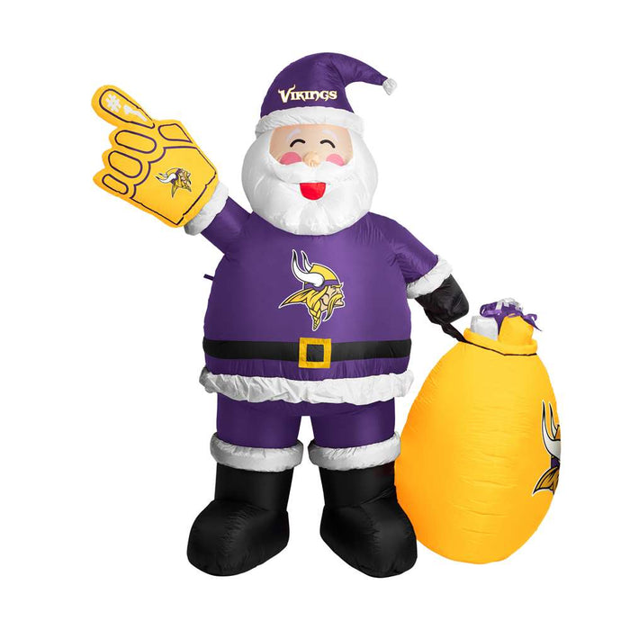Minnesota Vikings Inflatable Santa 7 Ft Tall