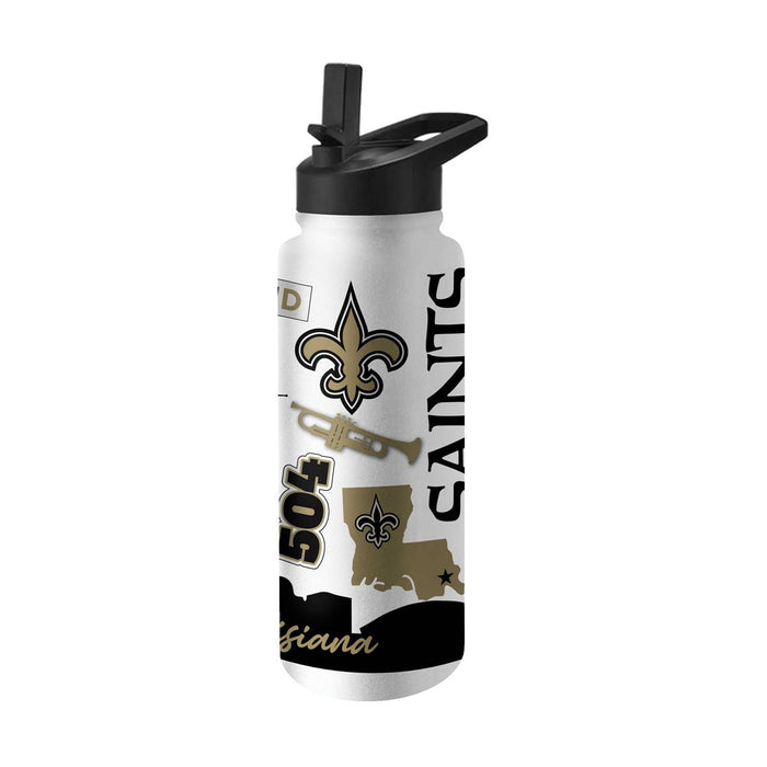New Orleans Saints 34oz Quencher Bottle