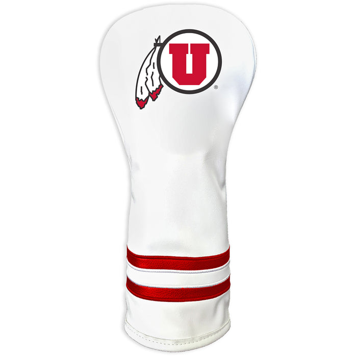 Utah Utes Vintage Fairway Headcover (White) - Printed