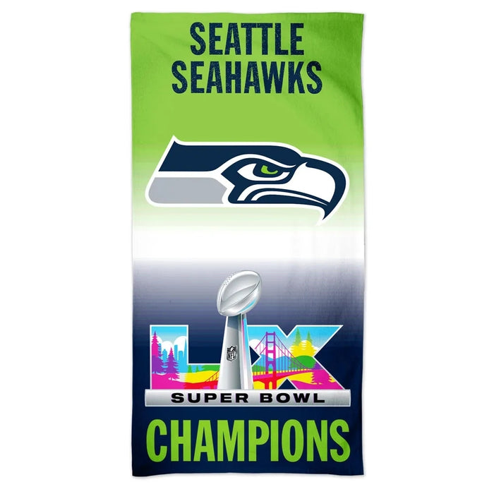Seattle Seahawks Super Bowl LX Champions Beach Towel (3 Pack)
