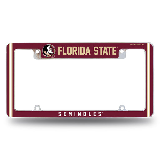 Florida State Seminoles  All Over Chrome License Plate Frame
