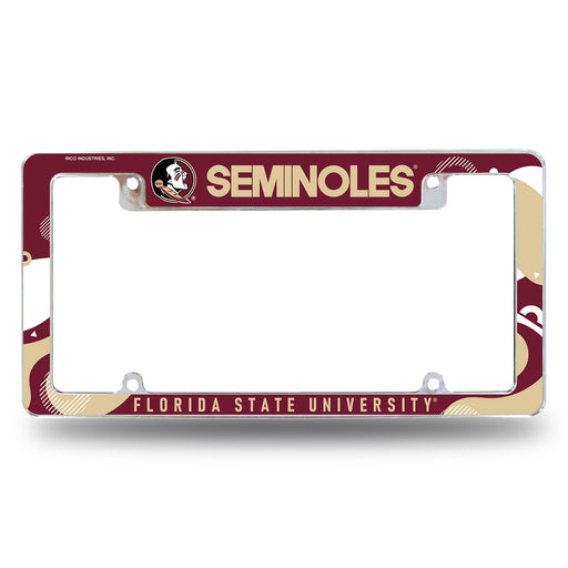 Florida State Seminoles  All Over Chrome License Plate Frame