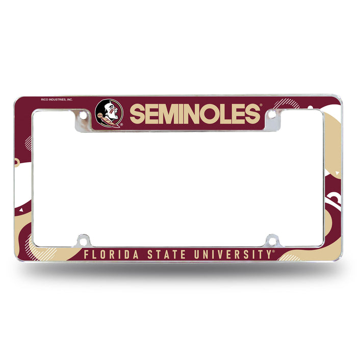 Florida State Seminoles  All Over Chrome License Plate Frame