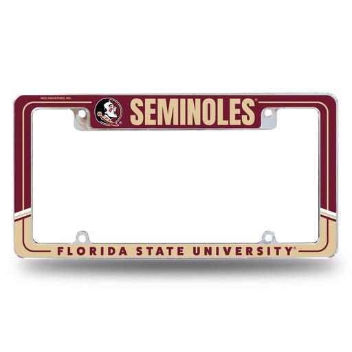 Florida State Seminoles  All Over Chrome License Plate Frame