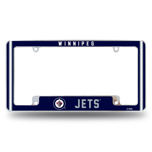 Winnipeg Jets  All Over Chrome License Plate Frame