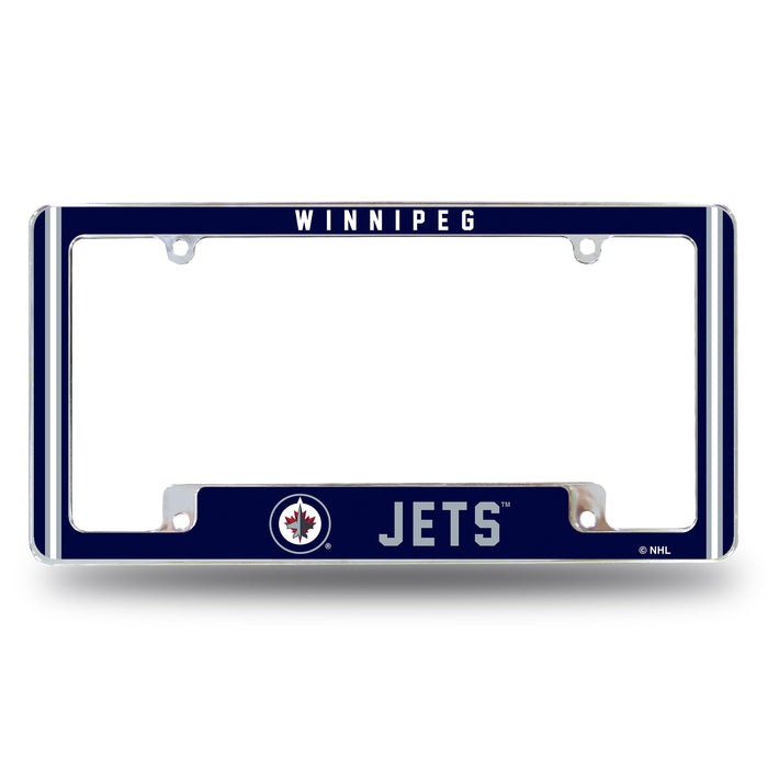 Winnipeg Jets  All Over Chrome License Plate Frame