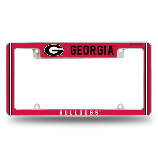Georgia Bulldogs  All Over Chrome License Plate Frame