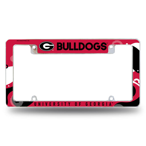 Georgia Bulldogs  All Over Chrome License Plate Frame