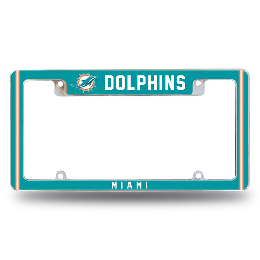 Miami Dolphins  All Over Chrome License Plate Frame