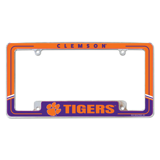 Clemson Tigers  All Over Chrome License Plate Frame
