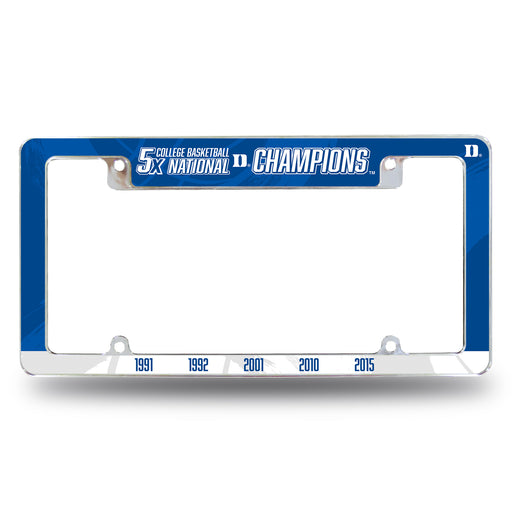 Duke Blue Devils  All Over Chrome License Plate Frame