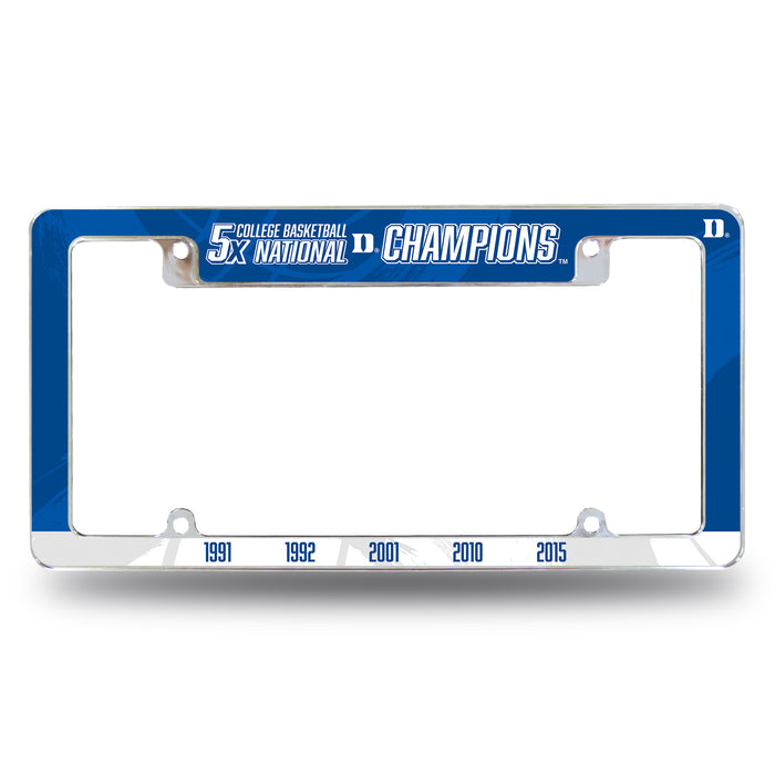 Duke Blue Devils  All Over Chrome License Plate Frame