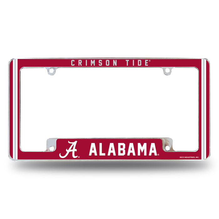 Alabama Crimson Tide  All Over Chrome License Plate Frame