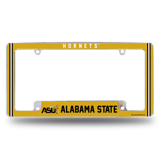 Alabama State Hornets  All Over Chrome License Plate Frame
