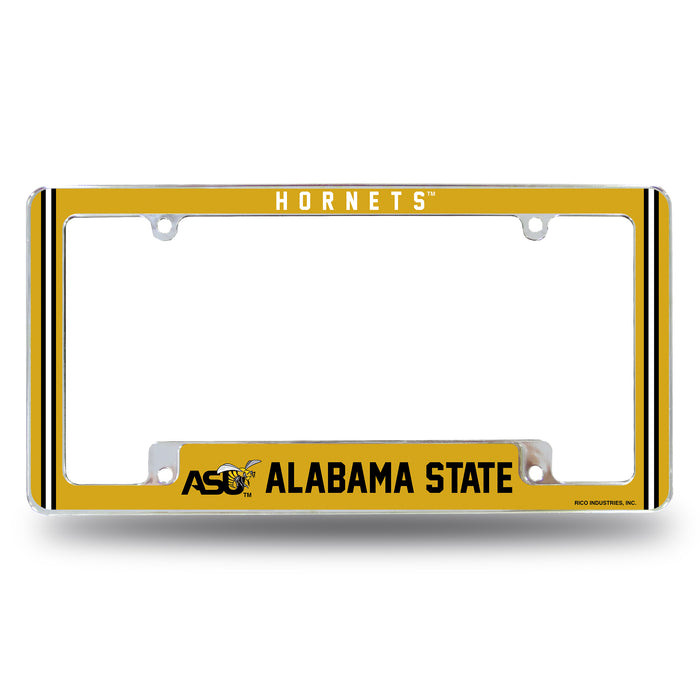 Alabama State Hornets  All Over Chrome License Plate Frame