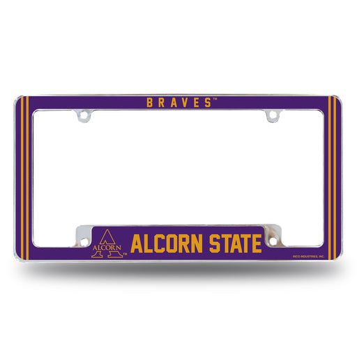 Alcorn State  All Over Chrome License Plate Frame