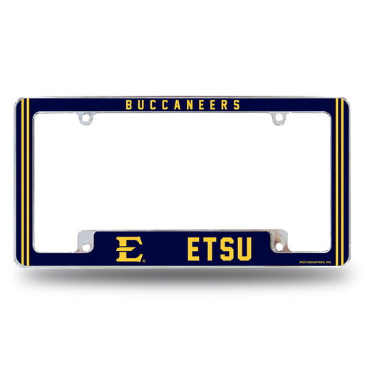 East Tennessee State ETSU  All Over Chrome License Plate Frame