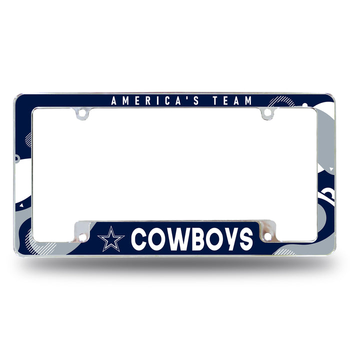 Dallas Cowboys  All Over Chrome License Plate Frame