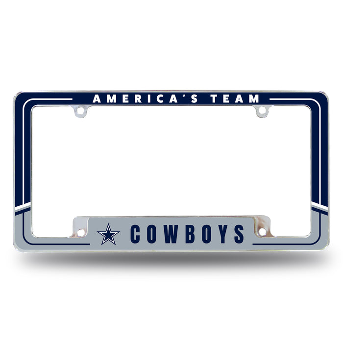 Dallas Cowboys  All Over Chrome License Plate Frame