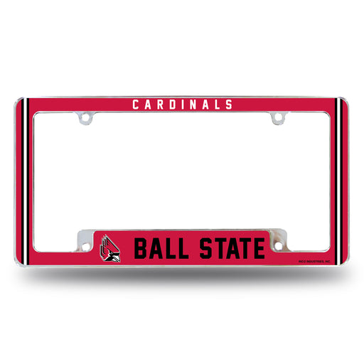 Ball State  All Over Chrome License Plate Frame
