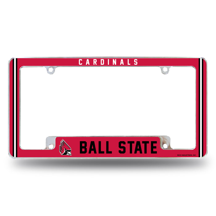 Ball State  All Over Chrome License Plate Frame