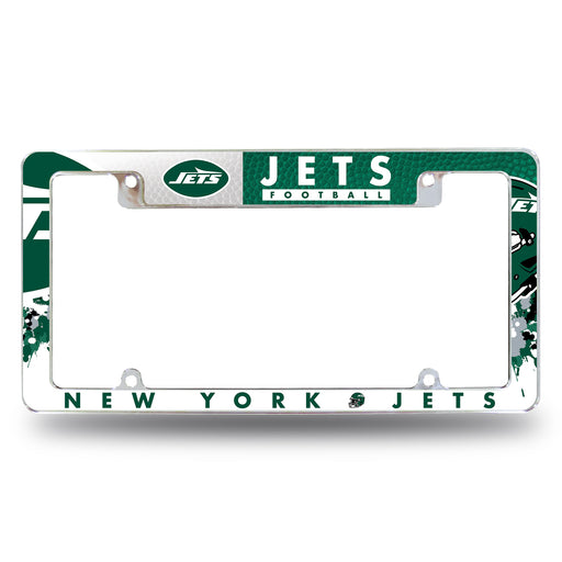 New York Jets  All Over Chrome License Plate Frame