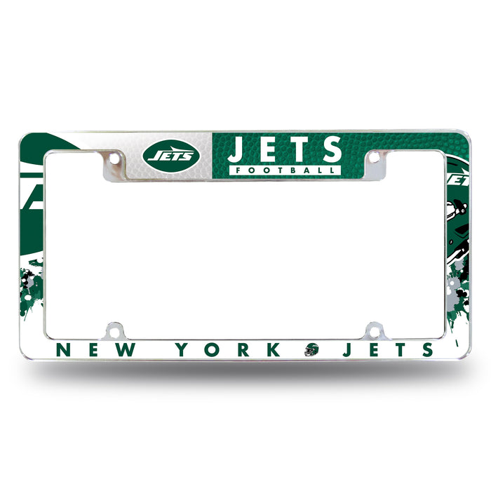 New York Jets  All Over Chrome License Plate Frame
