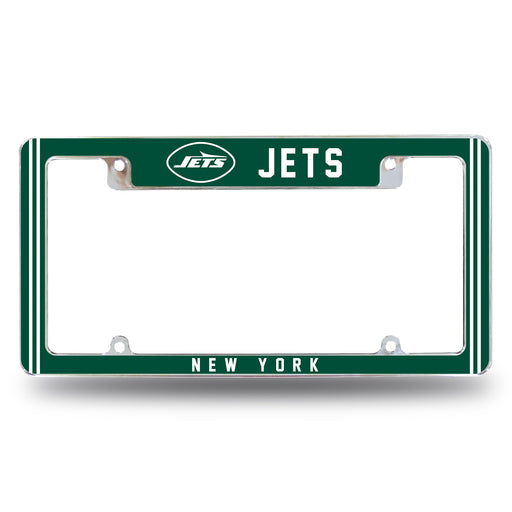 New York Jets  All Over Chrome License Plate Frame