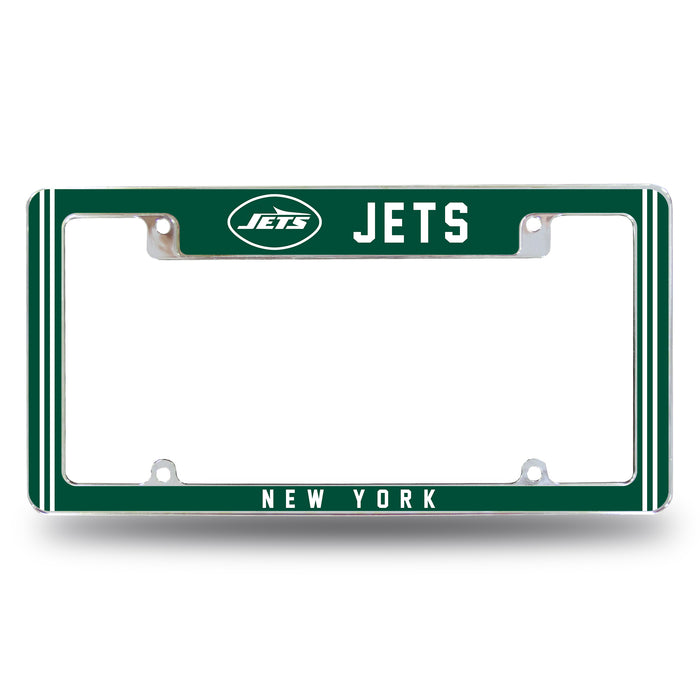 New York Jets  All Over Chrome License Plate Frame