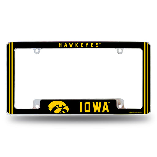 Iowa Hawkeyes  All Over Chrome License Plate Frame