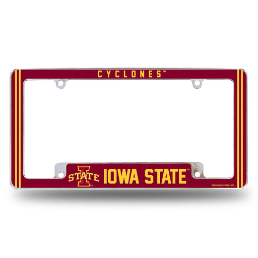 Iowa State Cyclones  All Over Chrome License Plate Frame