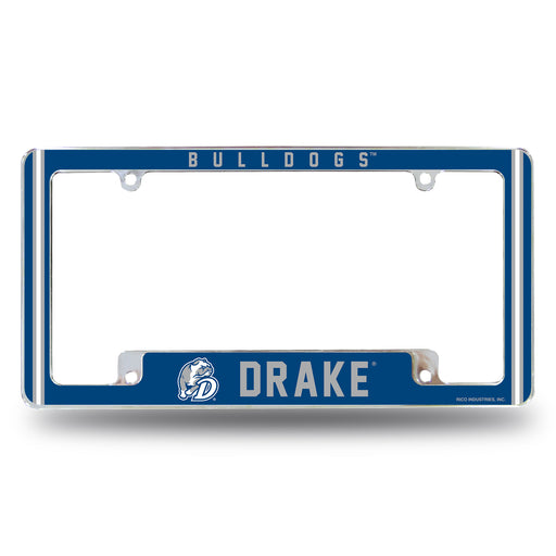 Drake Bulldogs  All Over Chrome License Plate Frame