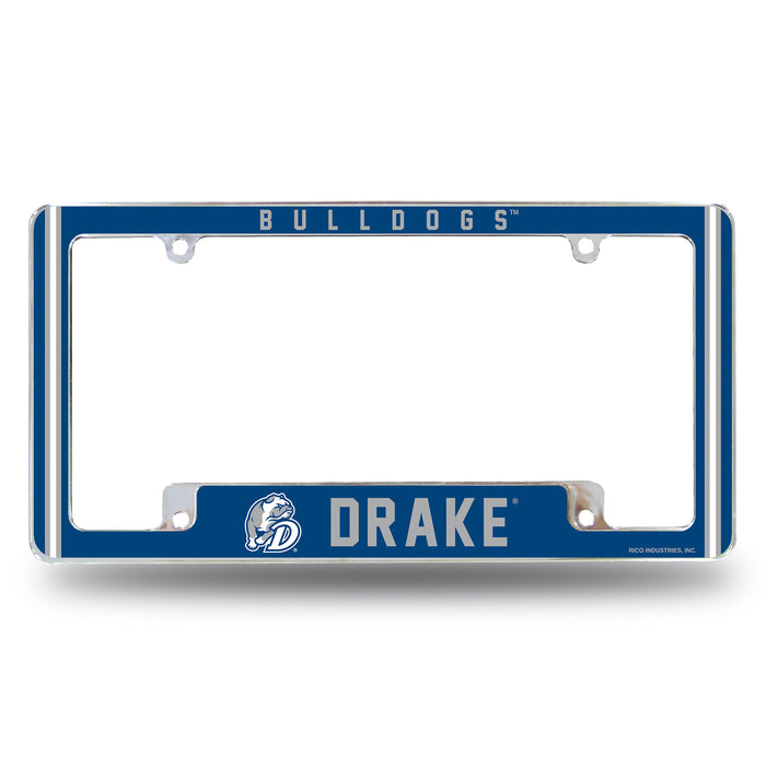 Drake Bulldogs  All Over Chrome License Plate Frame