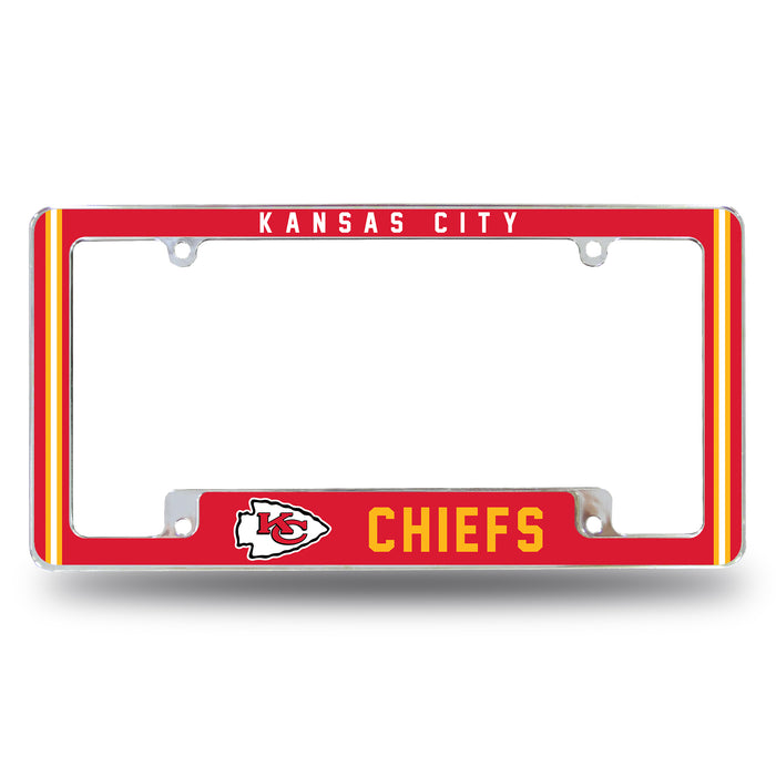 Kansas City Chiefs  All Over Chrome License Plate Frame