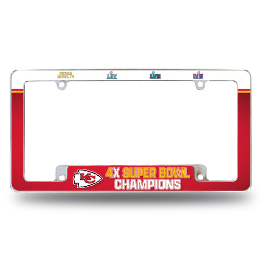 Kansas City Chiefs  All Over Chrome License Plate Frame
