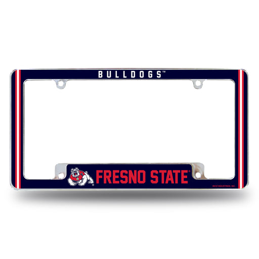 Fresno State Bulldogs  All Over Chrome License Plate Frame