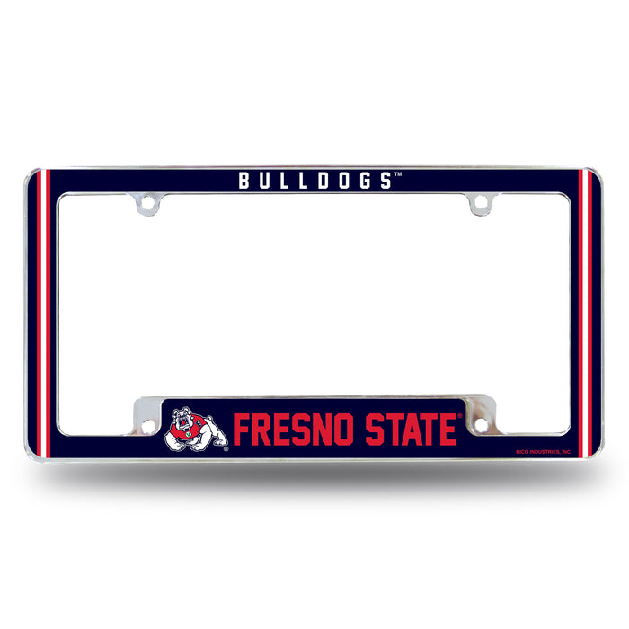 Fresno State Bulldogs  All Over Chrome License Plate Frame