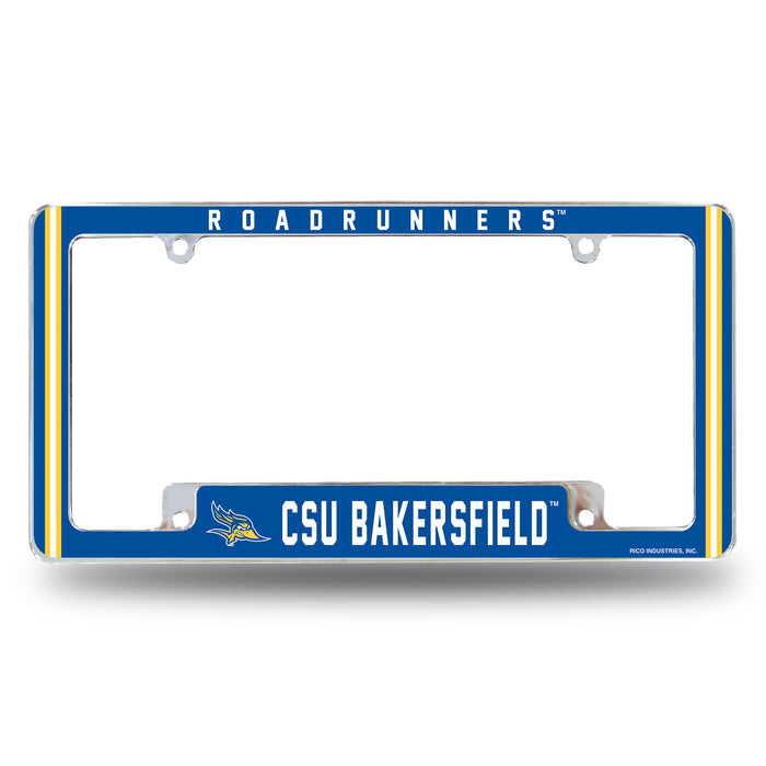 California State U-Bakersfield Roadrunners  All Over Chrome License Plate Frame